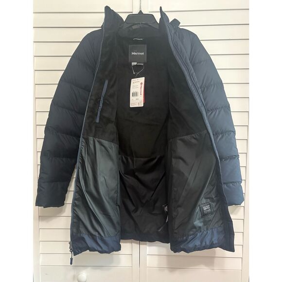 Marmot Women’s Montreal Down Coat Navy Blue Small NWT - Picture 7 of 10